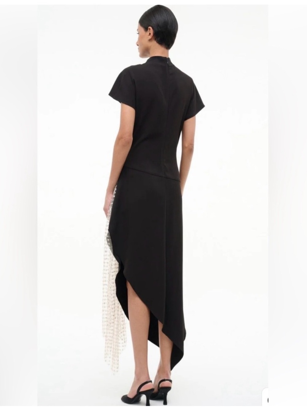 STAUD Effie Dress In Black Stardust - Picture 3 of 8